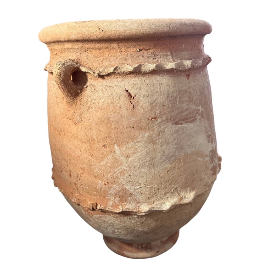 24” Handmade Moroccan Terracotta Planter – Artisan Clay Pot