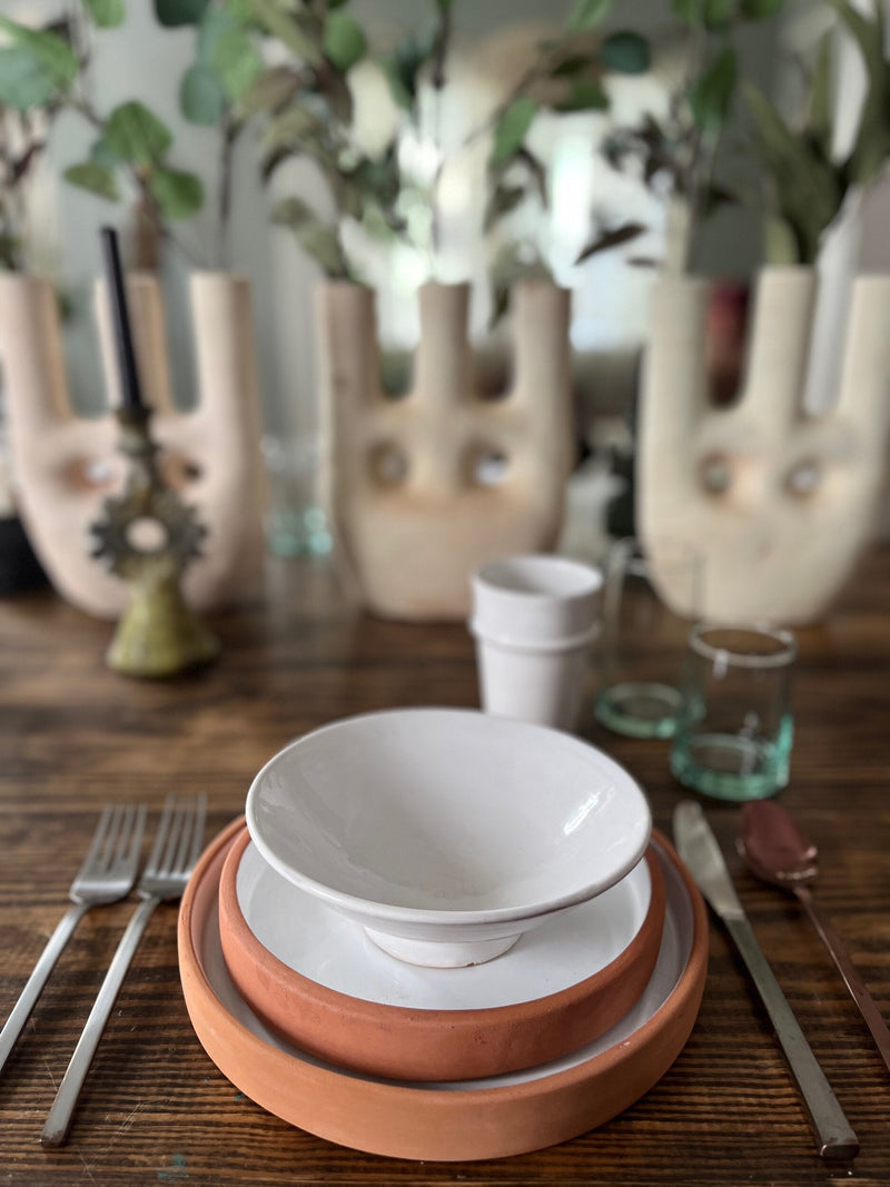 White and Terracotta Dishes}
