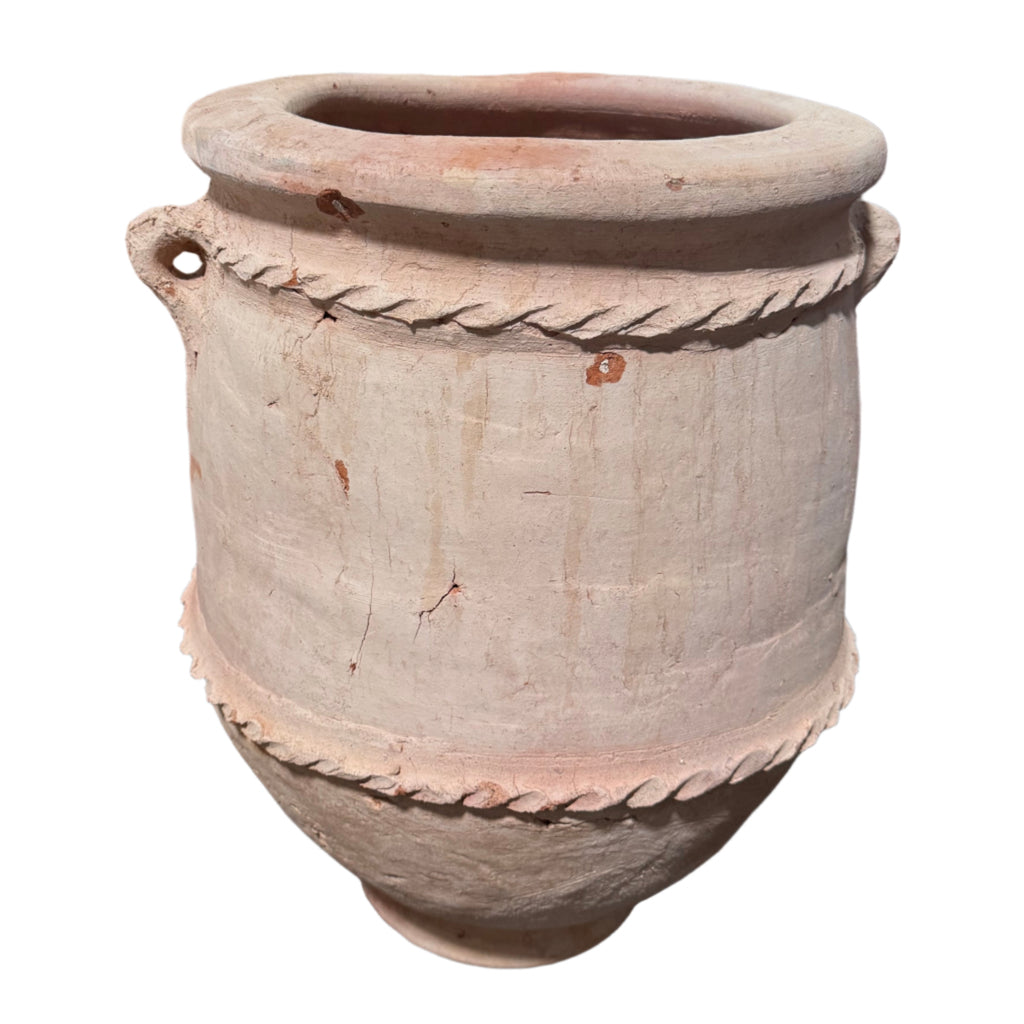 24” Handmade Moroccan Terracotta Planter – Clay Pot for Indoor or Outdoor Decor