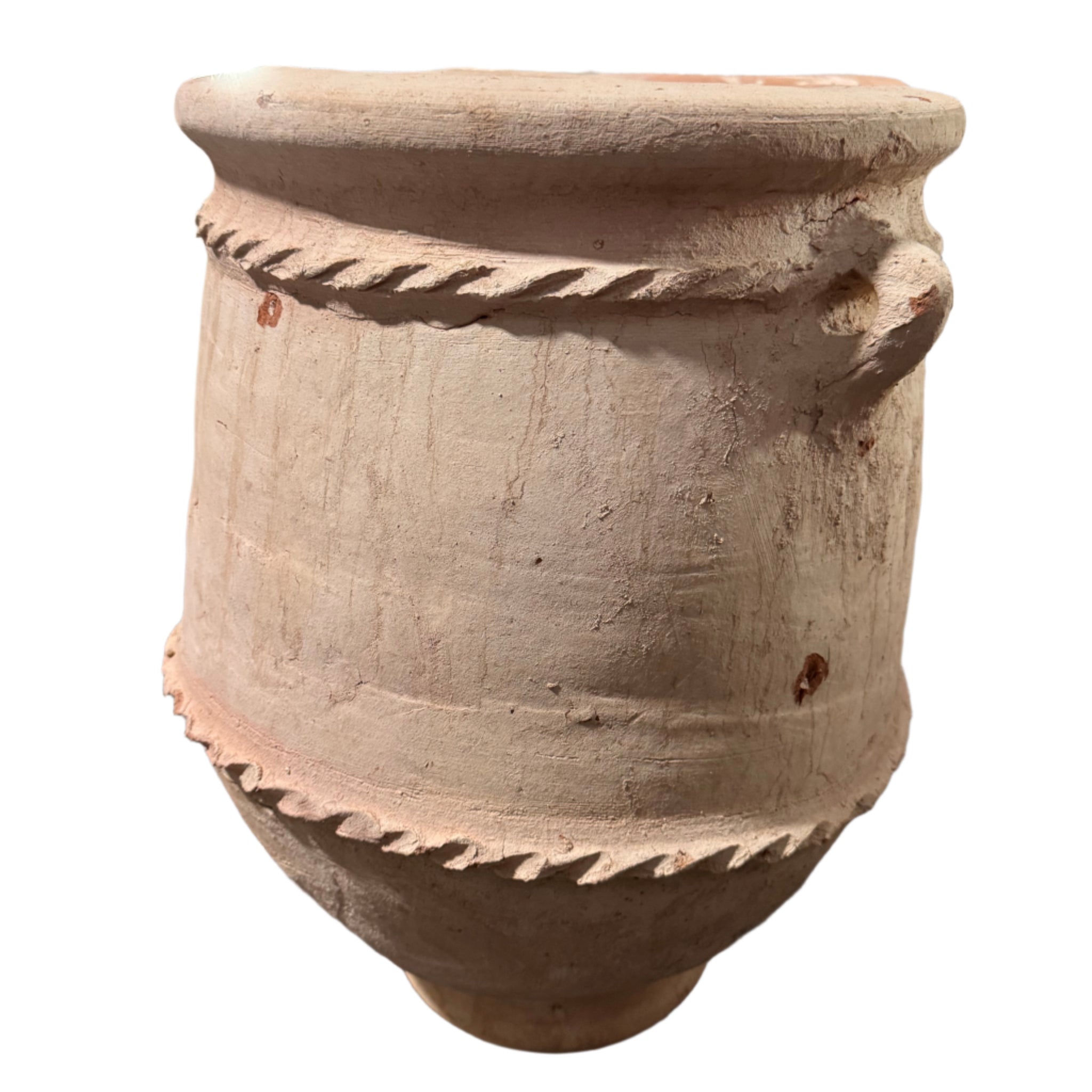 24” Handmade Moroccan Terracotta Planter – Clay Pot for Indoor or Outdoor Decor