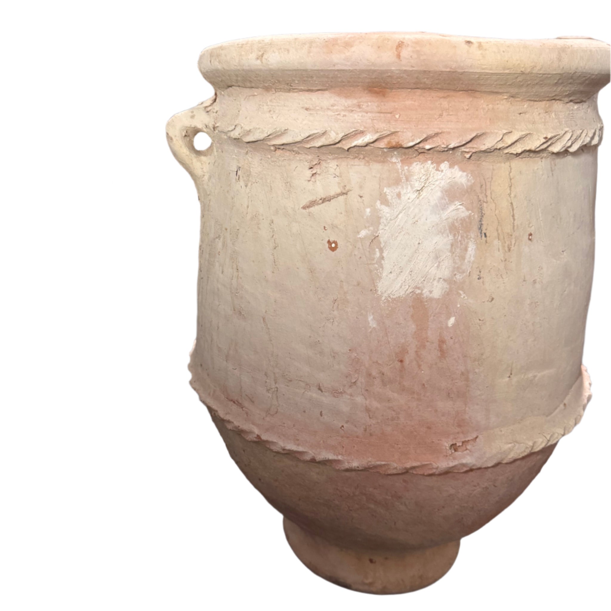 24” Handmade Moroccan Terracotta Planter – Clay Pot for Indoor or Outdoor Decor