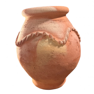 Handcrafted small terracotta Moroccan planter with natural clay finish