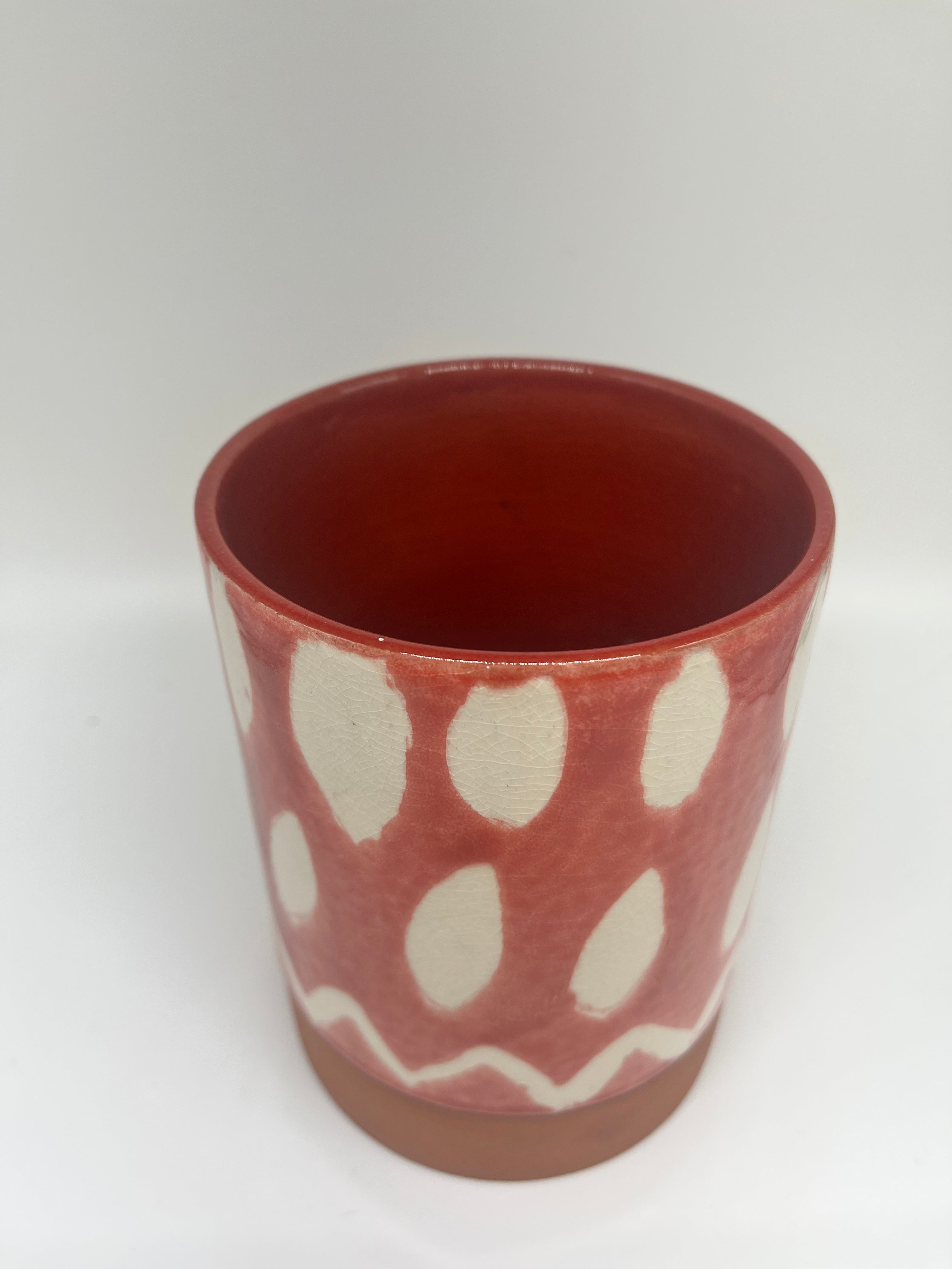 Contemporary Abstract Vase - Coral