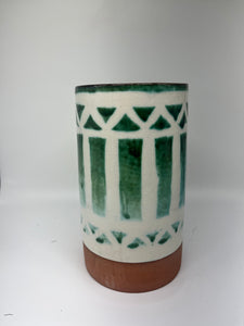 Contemporary Abstract Vase - Green