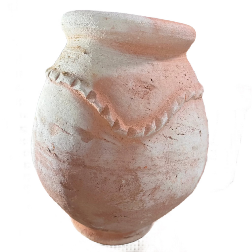 15.5” Handmade Moroccan Terracotta Planter – Tabletop Size Clay Pot