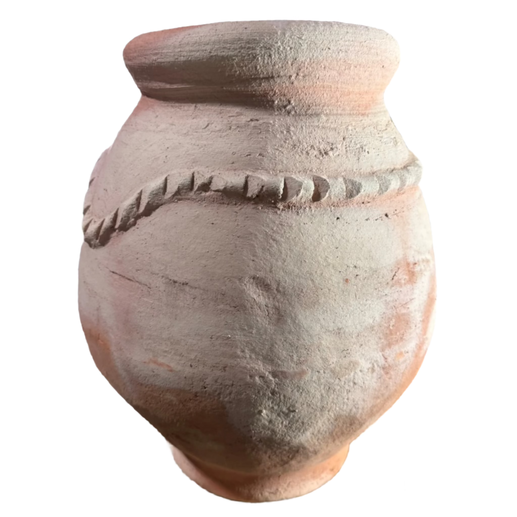 15.5” Handmade Moroccan Terracotta Planter – Tabletop Size Clay Pot