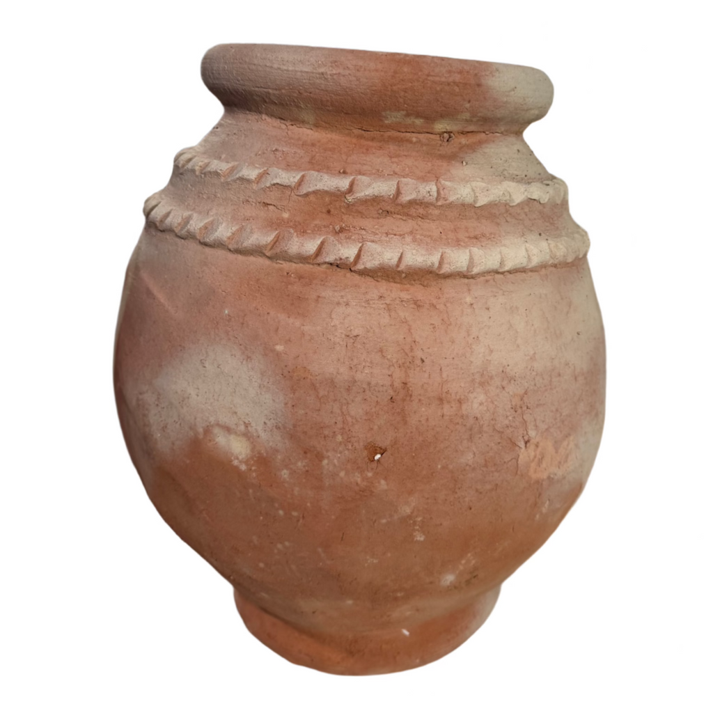 Moroccan Terracotta Planter - 15" Handmade Clay Pot (No. 13)