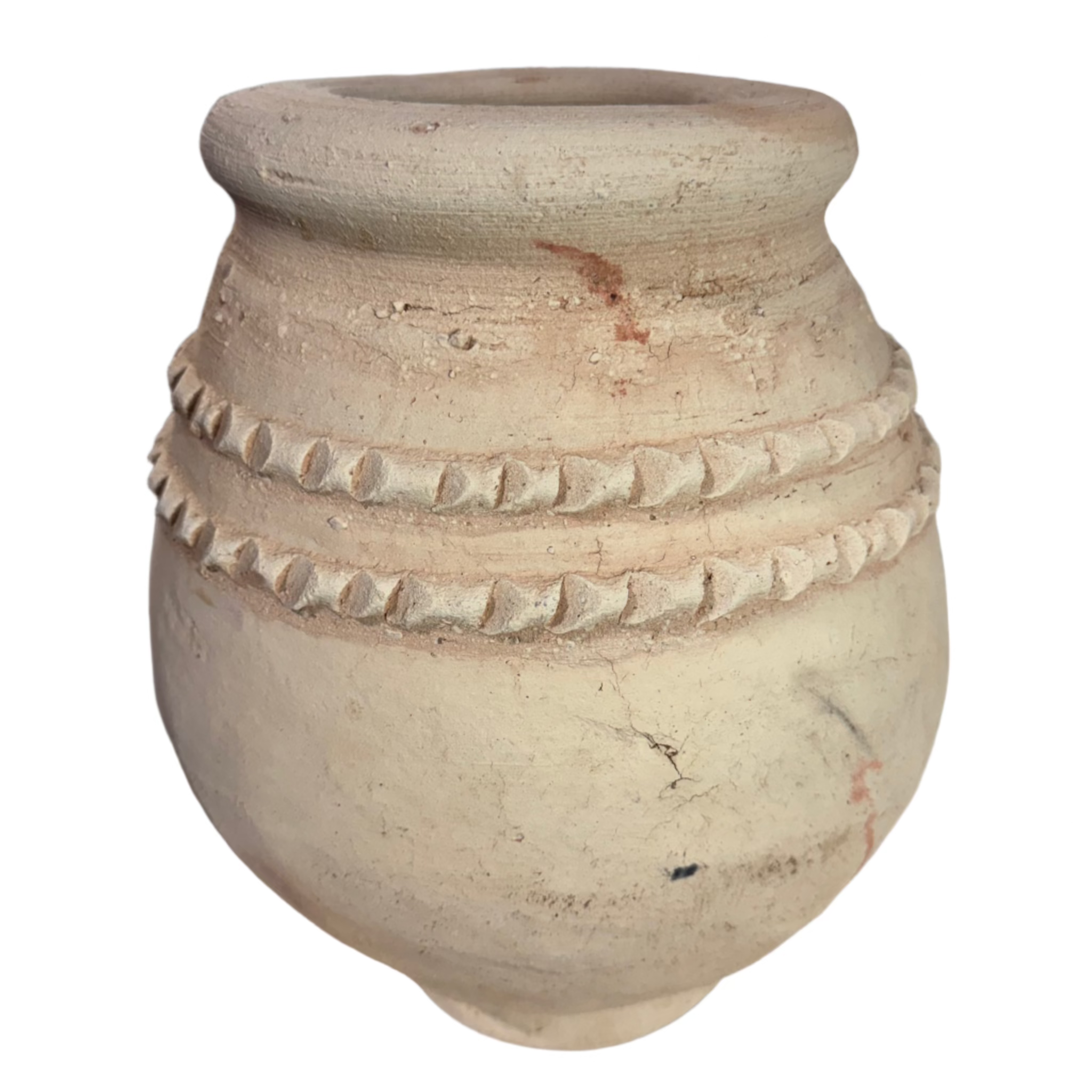 15” Moroccan Terracotta Planter – Small Artisan Handmade Clay Pot for Indoor/Outdoor