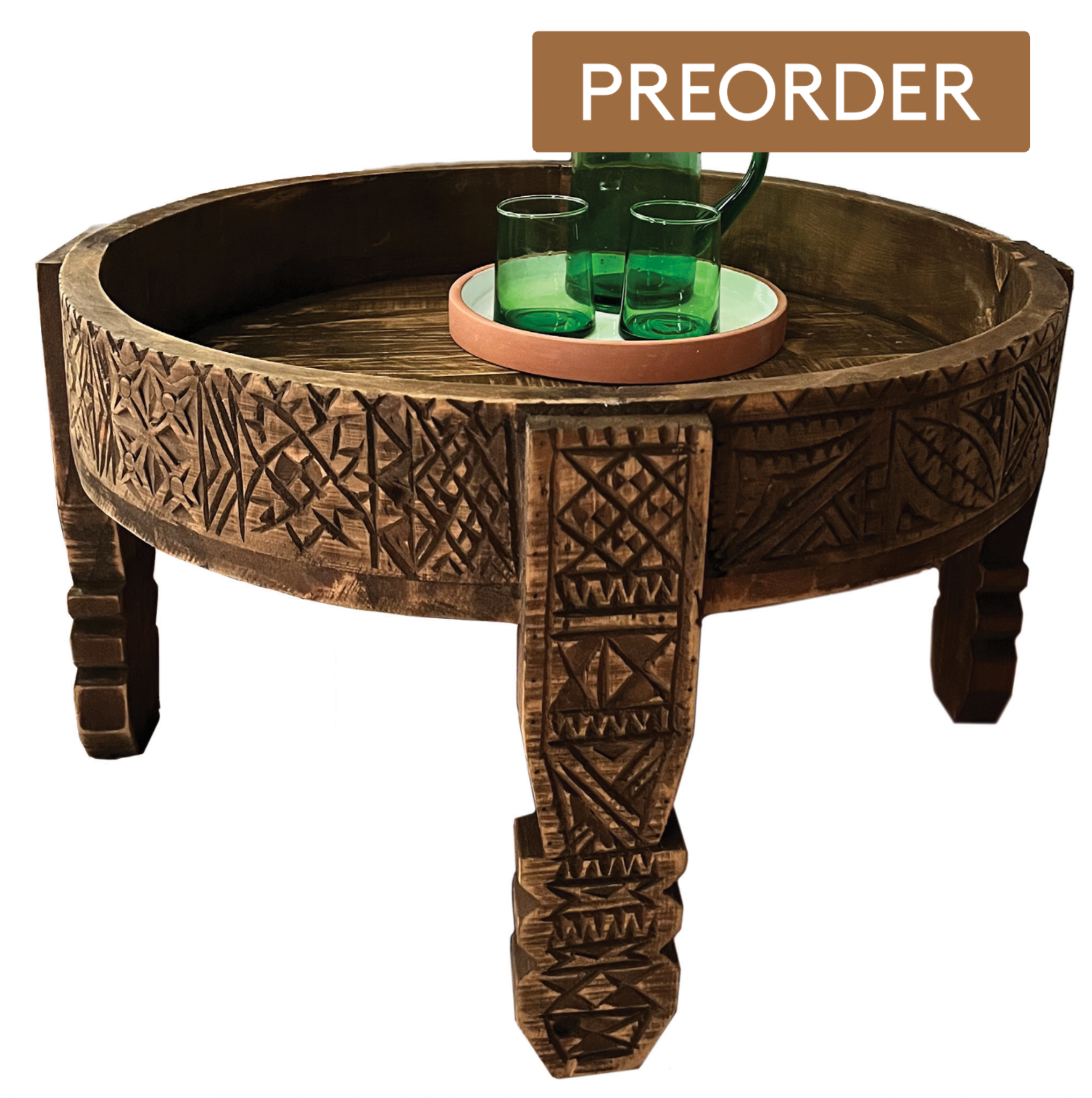 Vintage Moroccan Chakki Table