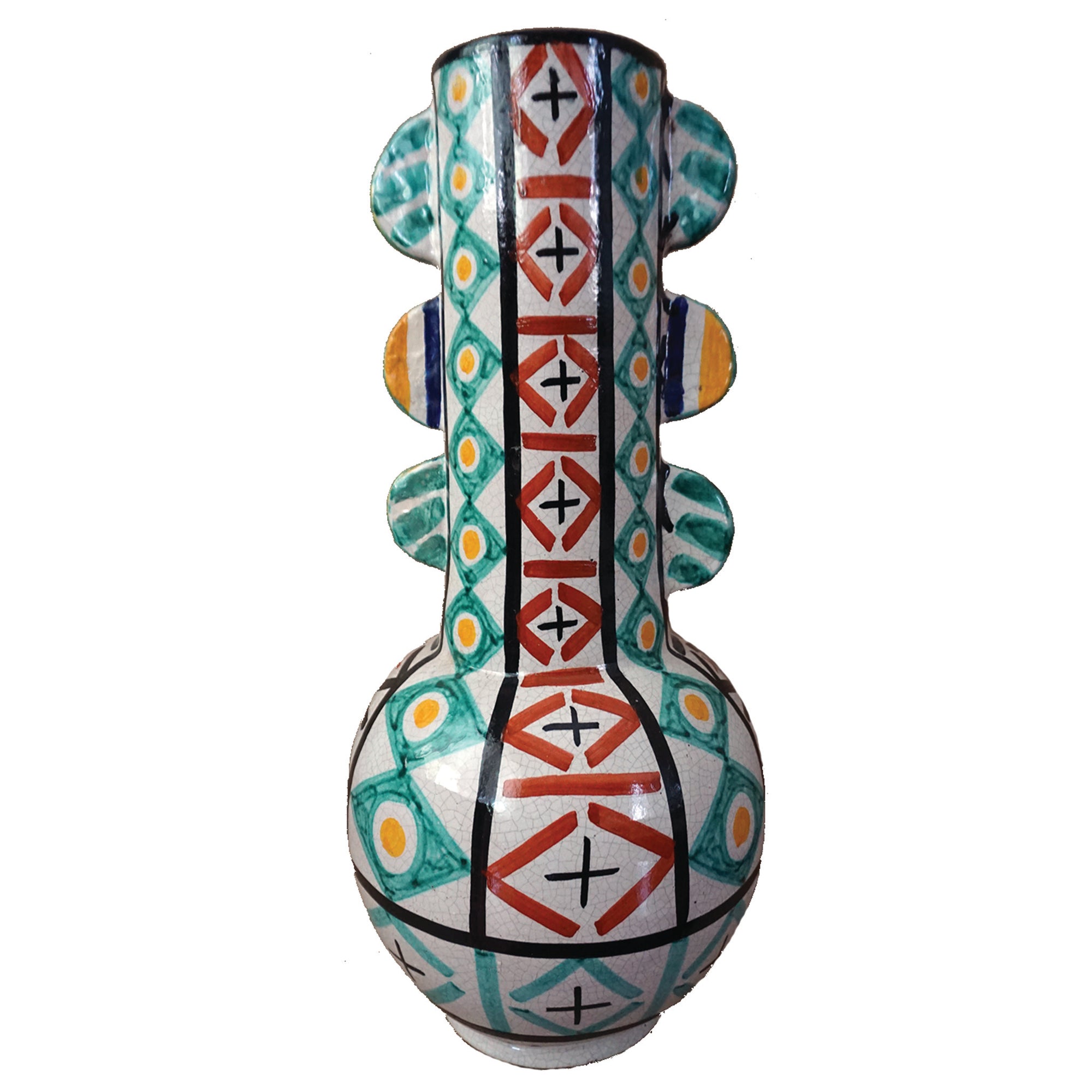 Moroccan Ceramic Bulb Vase