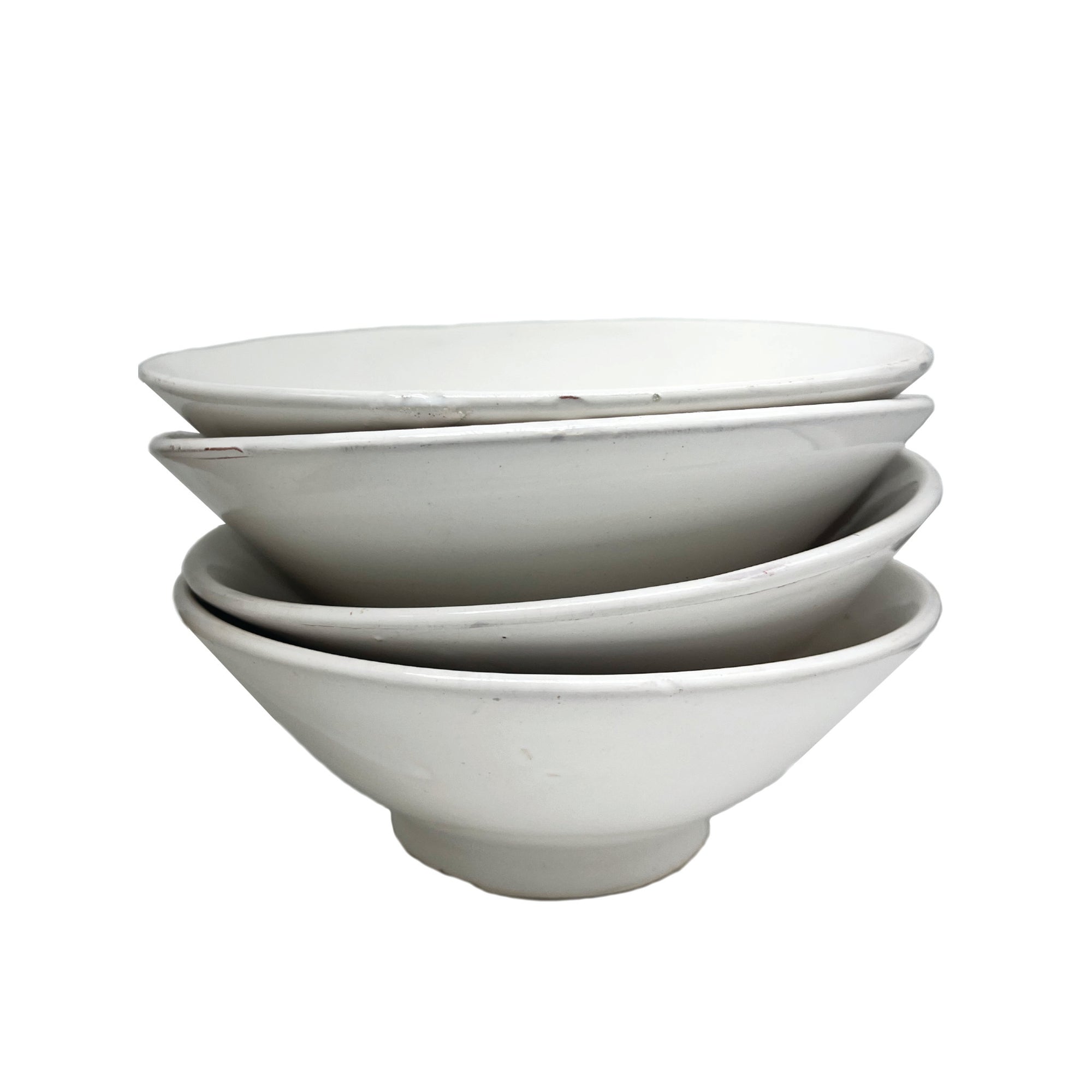 White Ceramic Bowls - Set of 4